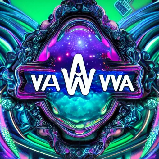 Image similar to a and w vaporwave logo, colorful, digital art, cosmic, 3 d high definition, trending on art station, photorealistic, high resolution, 8 k, octane, hyper detailed, insane details, intricate, elite, ornate, elegant trend, highly detailed and intricate, sharp focus, photography, unreal engine