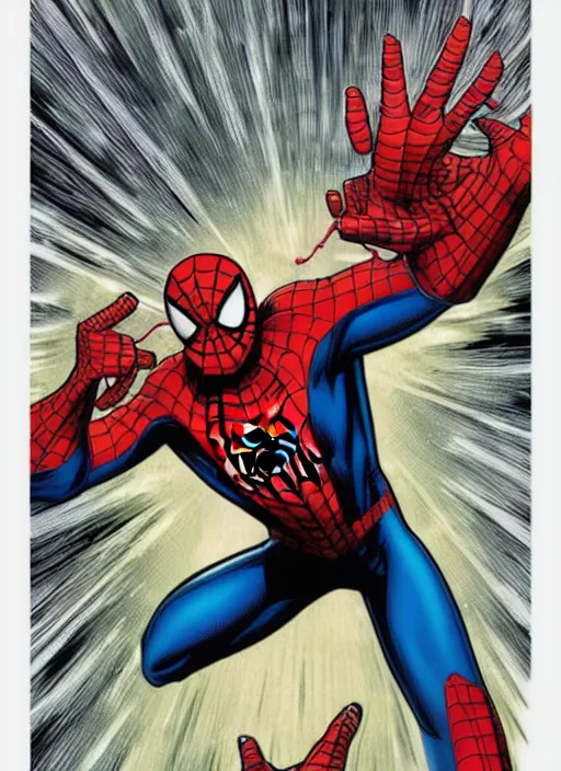 Image similar to picture of the spiderman mixed with the flash, comic book picture by jorge jimenez, award winning,