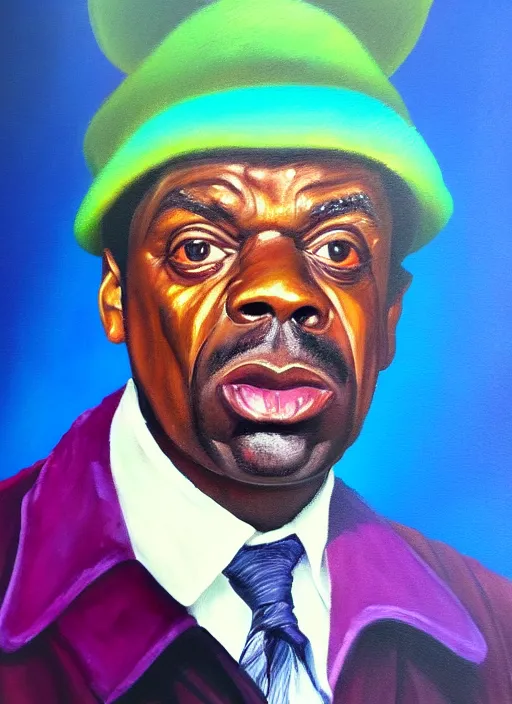 Prompt: portrait of del boy trotter, close up, highly detailed, radiant lighting, realistic, magical background, sharp, painting