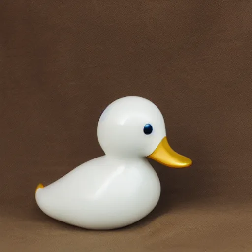 Image similar to porcelain duck with gold chain