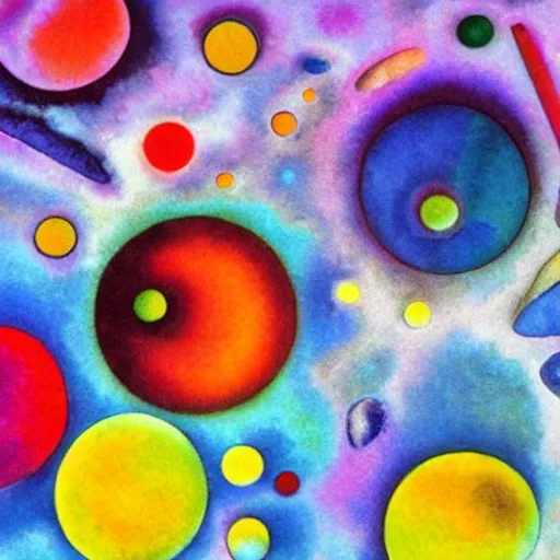 Prompt: colorful 3d spheres surrounded by ice cubes by Kandinsky