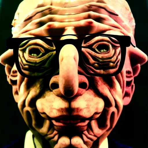 Prompt: portrait of klaus schwab by otto dix, junji ito, hr ginger, jan svankmeyer, beksinski, claymation, hyperrealistic, aesthetic, masterpiece