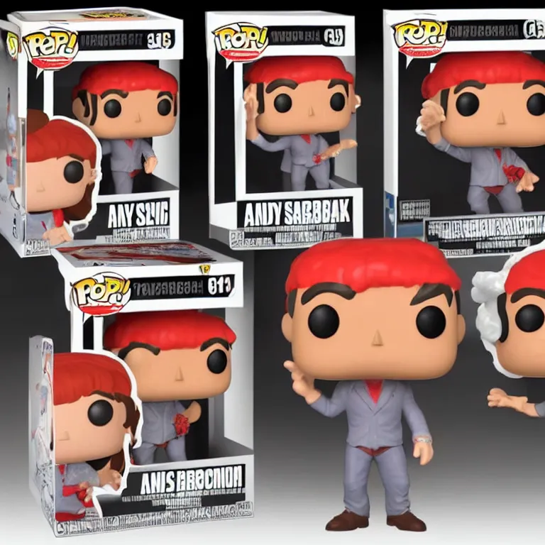 Image similar to Andy samberg as a funko pop