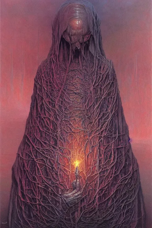 Image similar to an amazing masterpiece of art by gerald brom, Zdzisław Beksiński, the dark lord