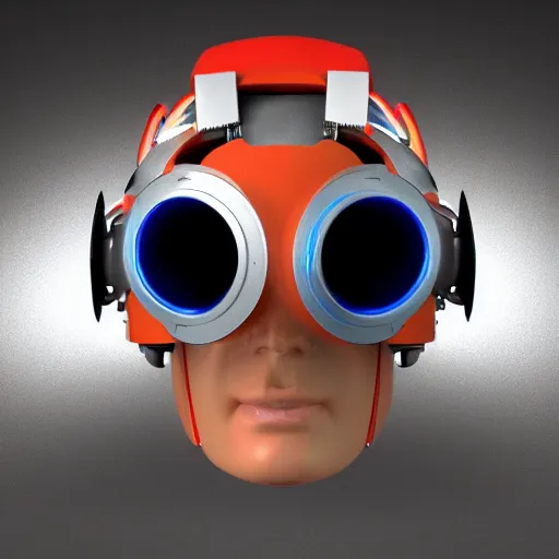 Image similar to a claymodel of a dieselpunk aztec futuristic robot head wearing an emotiv eeg - headset, 8 k, front shot, symetrical, flourescent colors, halluzinogenic, multicolored, insanely detailed, front shot, bust shot, 3 d render, octane