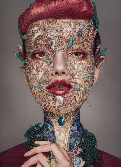 Image similar to fashion portrait :: by Martine Johanna and Chie Yoshii and Kenneth Willardt and Casey Weldon :: ornate, dynamic, particulate, rich colors, intricate, harper's bazaar, elegant, highly detailed, centered, artstation, smooth, sharp focus, octane render, 3d
