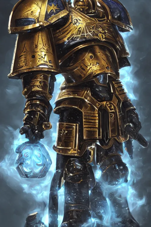 Image similar to armor portrait heros warhammer 4 0 k horus heresy fanart - the primarchs emperor by johannes helgeson animated with vfx concept artist & illustrator global illumination ray tracing hdr fanart arstation zbrush central hardmesh 8 k octane renderer comics stylized