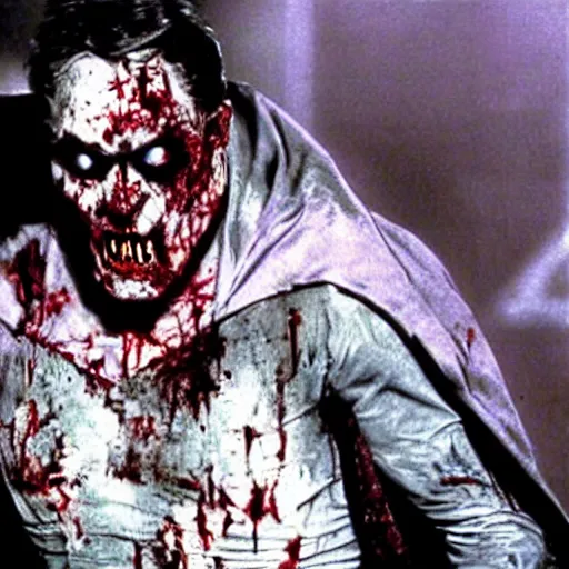 Image similar to film still of zombie zombie batman as a zombie in batman ( 1 9 8 9 )