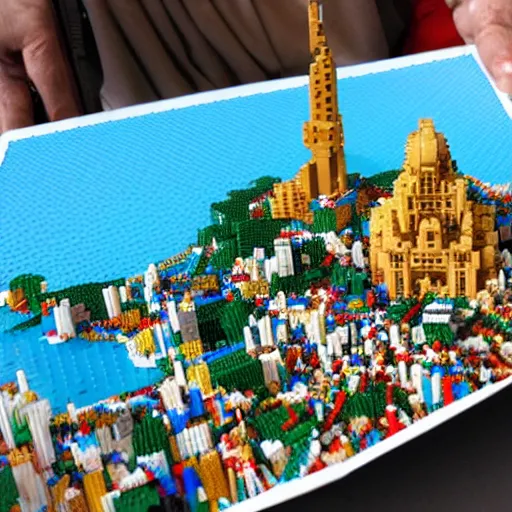 Prompt: rio de janeiro made of lego