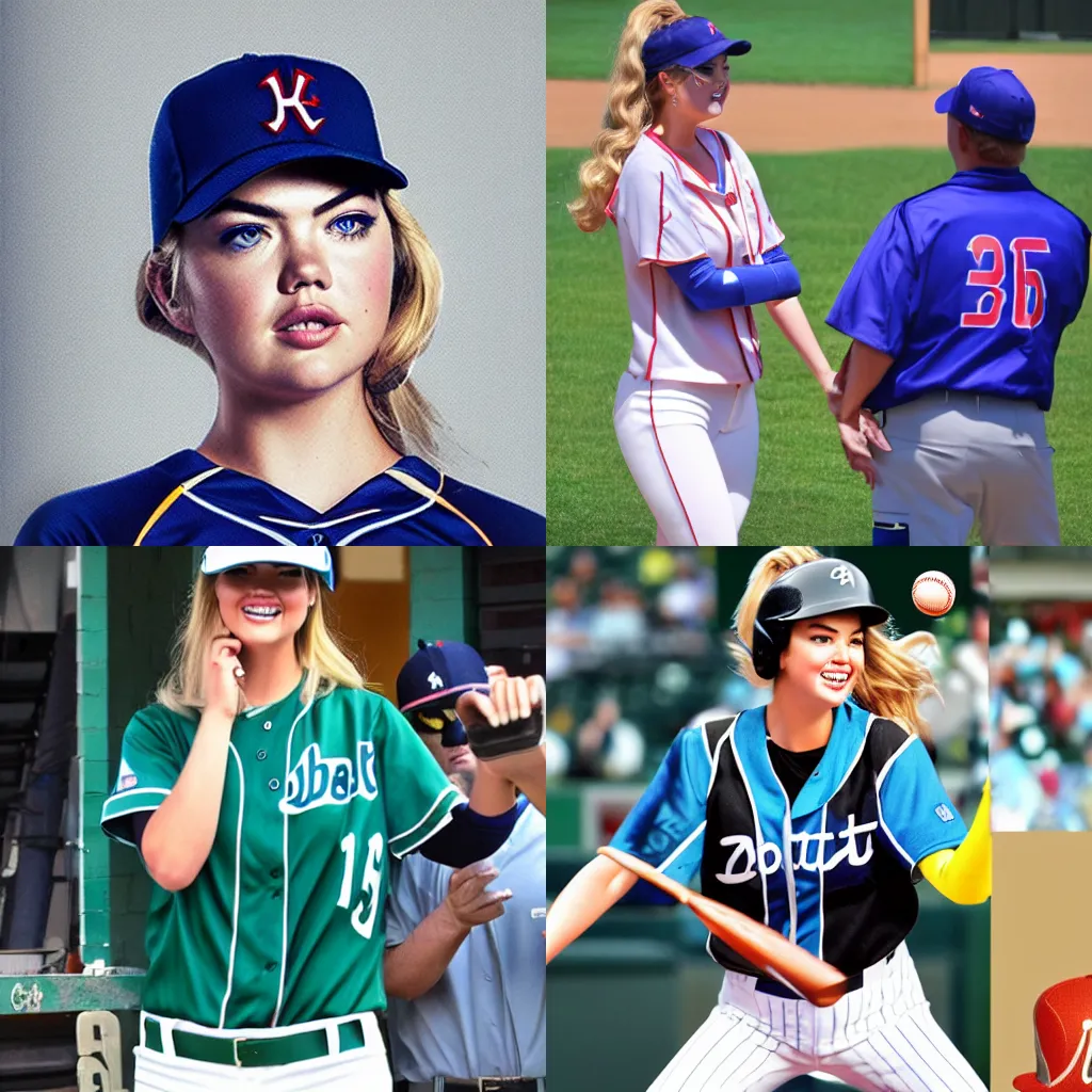 Prompt: kate upton wearing baseball uniform, vector, pixta. jp