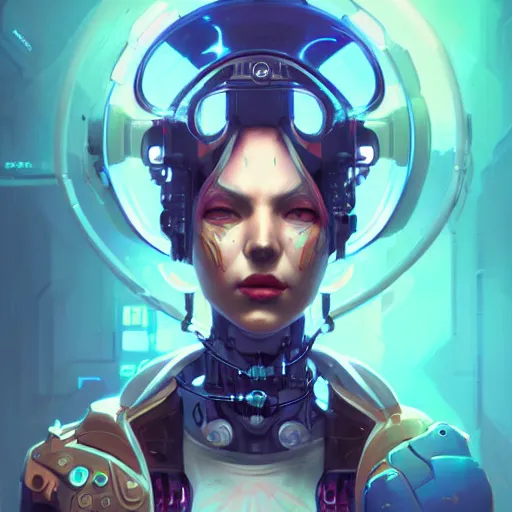 a portrait of a beautiful cybernetic punk chick, | Stable Diffusion ...