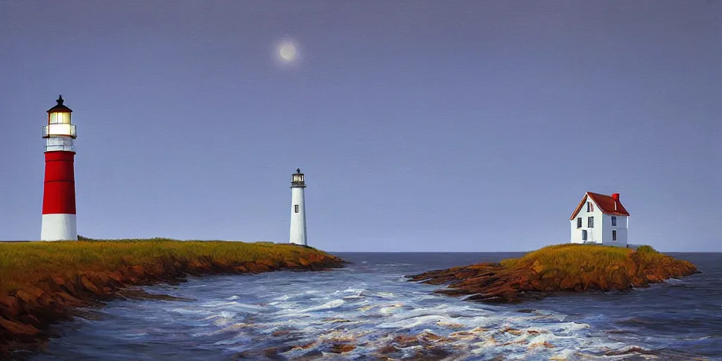 Image similar to the lone lighthouse on the cape cod national seashore by alex andreev