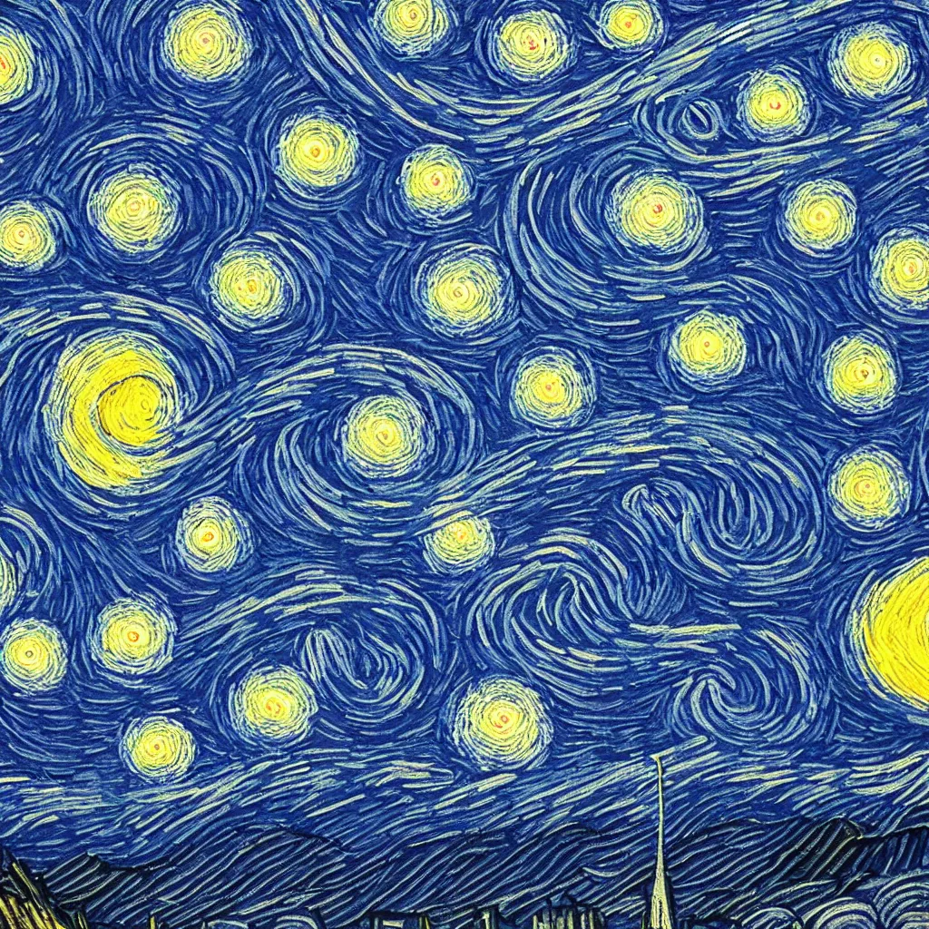 Prompt: starry night texture art, 4k