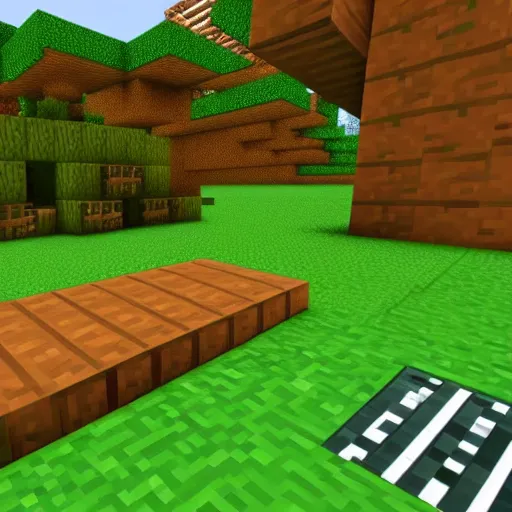 Prompt: green minecraft