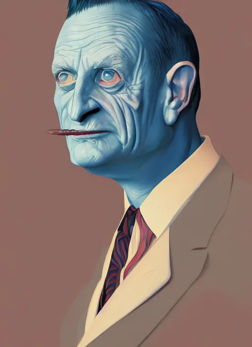 Image similar to portrait of Tim Robinson from I Think You Should Leave (2019), detailed, coherent, painted by Edward Hopper, Wayne Barlowe, James Gilleard, airbrush, art by James Jean