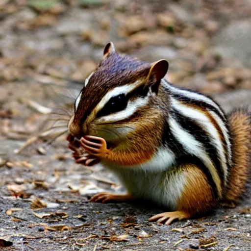 Prompt: chipmunks at college