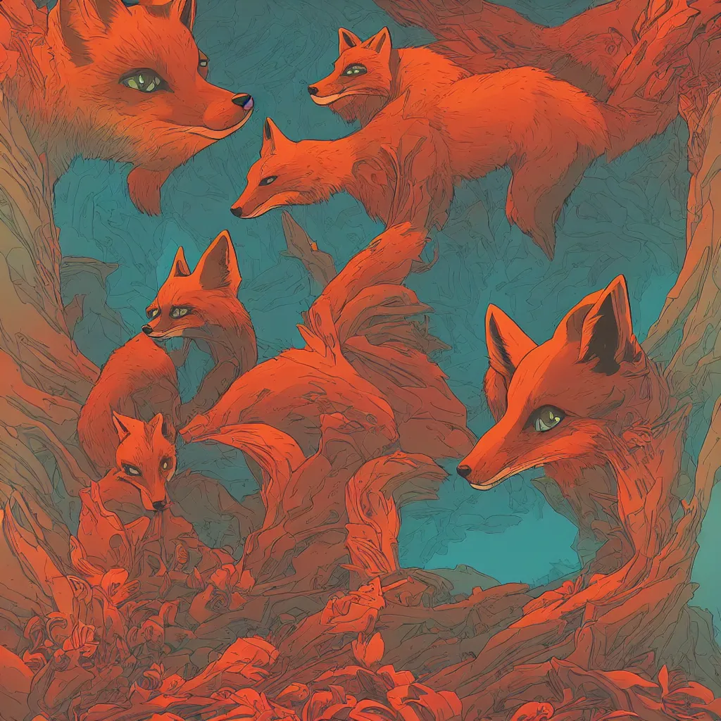 Prompt: fox face by kilian eng