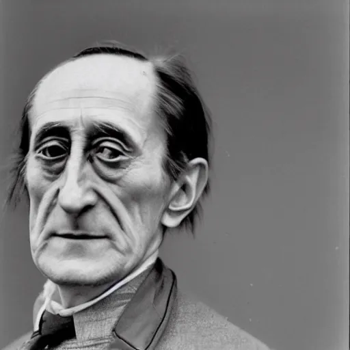 Image similar to a close - up mechanical portrait of marcel duchamp in the style of hito steyerl and shinya tsukamoto and irving penn