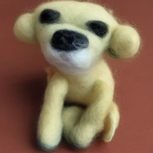 Image similar to dog, needle felted Art Toy, realistic, high details, 8k