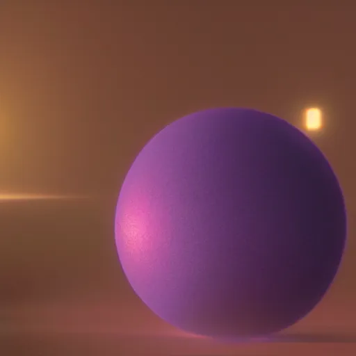 Image similar to centered rule of thirds 5 0 mm film still of a purple orb of radiance and light, 3 d render octane, sharp focus, art by greg rutkowski