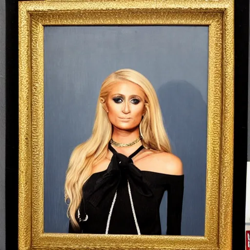 Prompt: Presidential portrait of Paris Hilton (2044)