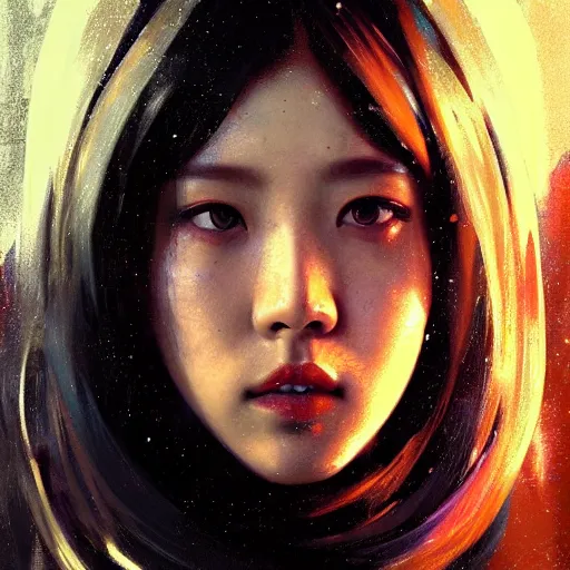 Prompt: kim jisoo, blackpink, hyperrealistic portrait, bladerunner street, art of elysium by jeremy mann and alphonse mucha, fantasy art, photo realistic, dynamic lighting, artstation, poster, volumetric lighting, very detailed face, 4 k, award winning