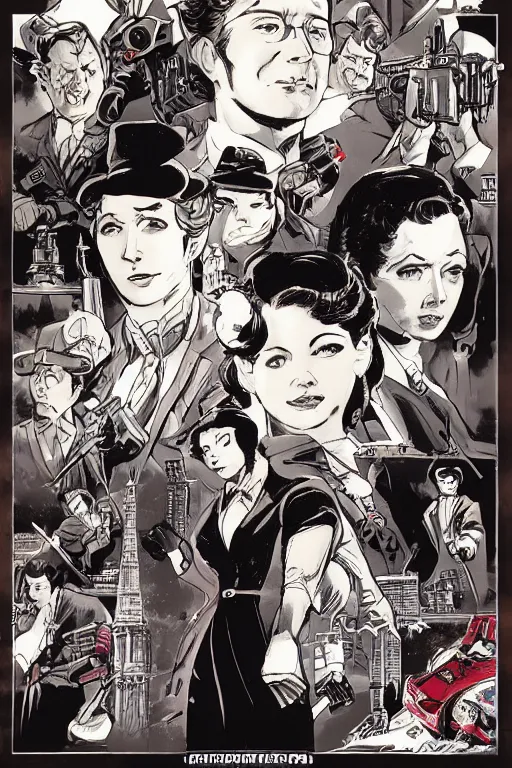 Image similar to Agent carter illustration concept art in the style of Amano, Yoshitaka