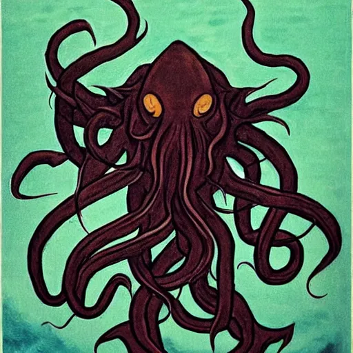 Image similar to cthulhu by qi baishi