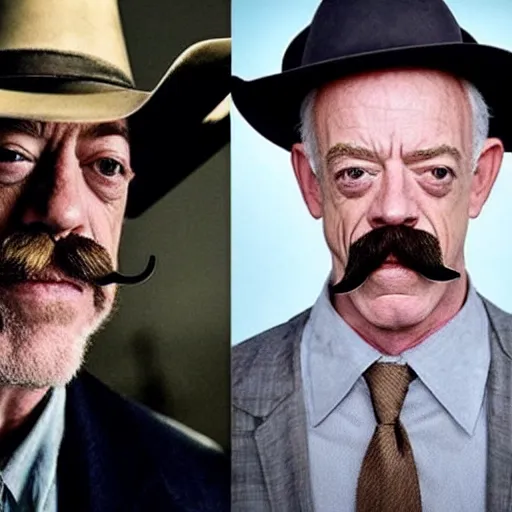 Image similar to j. k. simmons!!!! as a cowboy with a moustache