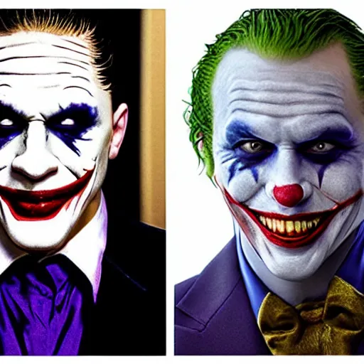 Prompt: Tom Hardy as The Joker