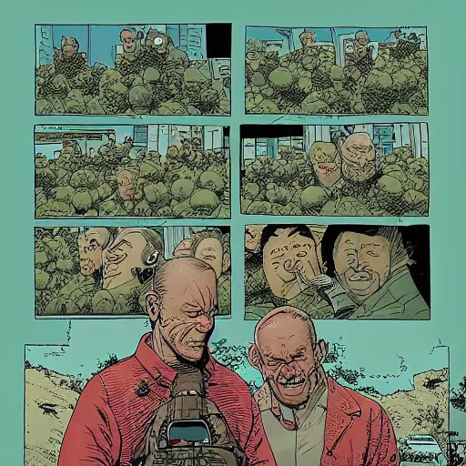 Prompt: an impossible nightmare beyond comprehension, very very detailed, by geof darrow and greg rutowski and bosch