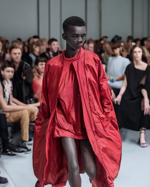 Image similar to hyperrealistic and heavy detailed balenciaga runway show of stranger things in the year 2122 , Leica SL2 50mm, vivid color, high quality, high textured
