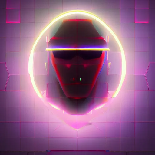 Image similar to the most original and beautiful profile picture on discord, symetrical, 4 k, beautiful gorgeous digital art, trending on artstation, neon lights