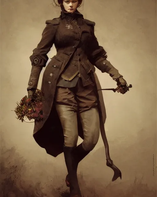 Image similar to hyper realistic photo of victorian hunter girl full body, cinematic, artstation, cgsociety, greg rutkowski, james gurney, mignola, craig mullins, jean baptiste monge, brom