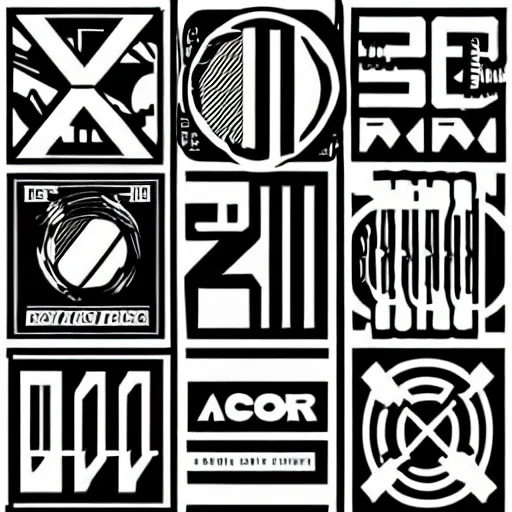 Image similar to black on white graphic design stickers in style of david rudnick, eric hu, acid, y 2 k, brutalism