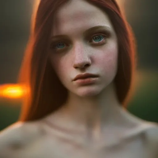 Image similar to photographic portrait of a stunningly beautiful emo female in soft dreamy light at sunset, contemporary fashion shoot, by edward robert hughes, annie leibovitz and steve mccurry, david lazar, jimmy nelsson, breathtaking, 8 k resolution, extremely detailed, beautiful, establishing shot, artistic, hyperrealistic, beautiful face, octane render