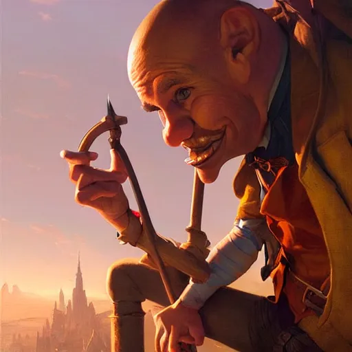 Prompt: Brian Stelter as Pinocchio, digital art, hyper realistic, highly detailed, cinematic lighting, artstation, sharp focus, by artgerm and greg rutkowski and alphonse mucha