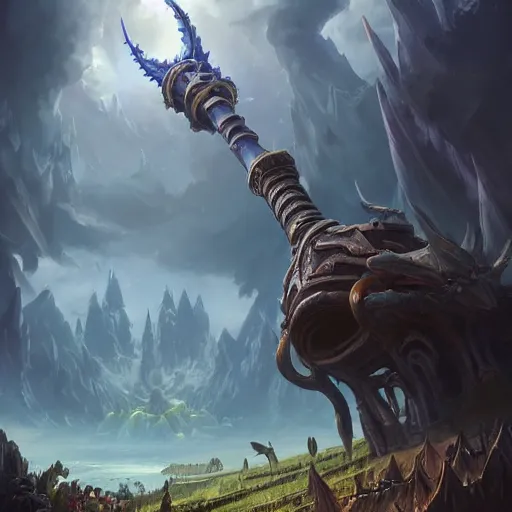 Prompt: a giant horn instrument, epic fantasy style, in the style of Greg Rutkowski, hearthstone artwork