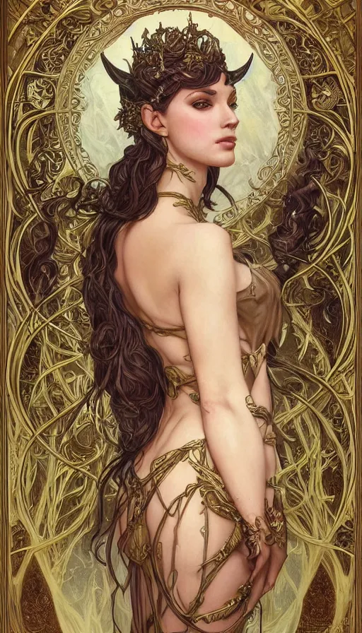 Image similar to a oil painting of a elven queen, cute, fantasy, intricate, elegant, highly detailed, centered, digital painting, artstation, concept art, smooth, sharp focus, illustration, art by artgerm and h r giger and alphonse mucha