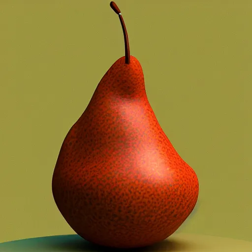 Image similar to a sculpture in the shape of a bitten pear that looks like a woman's body, in the style of dominique rayou, 3 d render