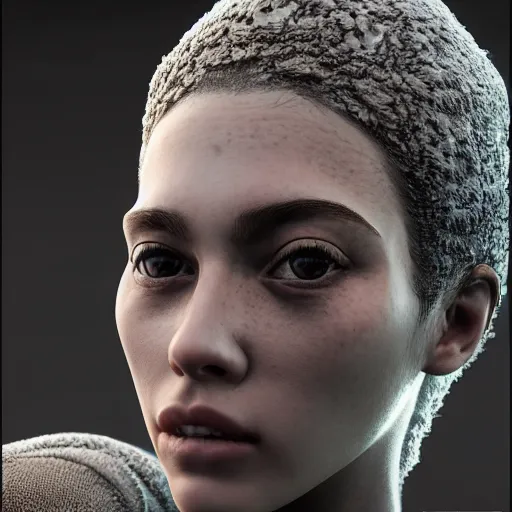 Prompt: portrait of a woman, tech noir, light cascade, encrusted dome, ultrafine hyperrealistic detailed face illustration by kim jung gi, irakli nadar, intricate linework, unreal engine highly rendered, global illumination, radiant light