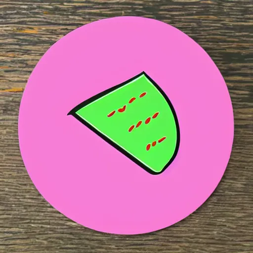 Prompt: sticker of watermelon in sungrasses