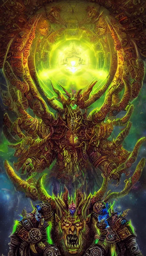 Image similar to psytrance artwork, from warcraft