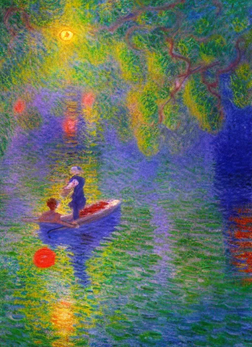 Image similar to a one piece scene, very anime, trending artwork, 4 k, anime painter studio, an impressionist style by claude monet