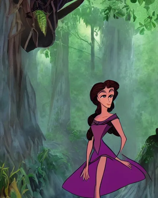 Prompt: A beautiful gothic Jane from Tarzan, Disney Pixar