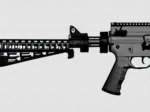 Image similar to technical sketch of an AR-15