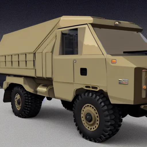 Image similar to himars truck, concept art, 3 d, unreal engine