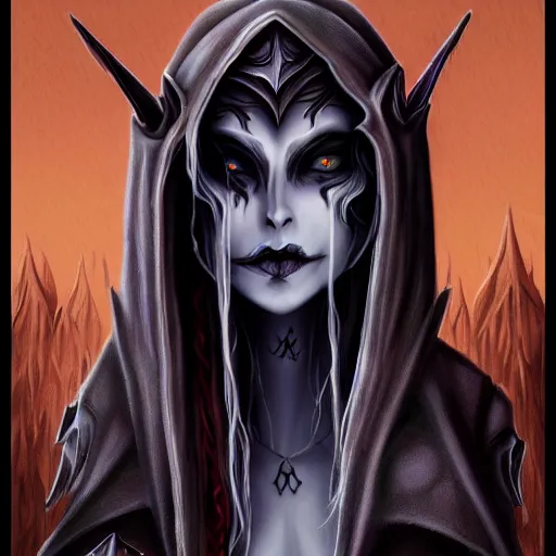 Image similar to sylvanas by tim burton 4k