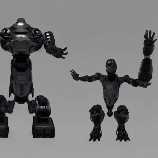 Image similar to hard surface, robotic platform, based on realistic low poly convex shape, 6 claws, symmetric, unreal engine