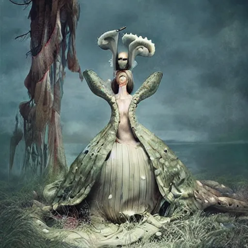 Prompt: a luminous armor made of squids. by ray caesar. by louise dahl - wolfe. by andrea kowch. surreal photography